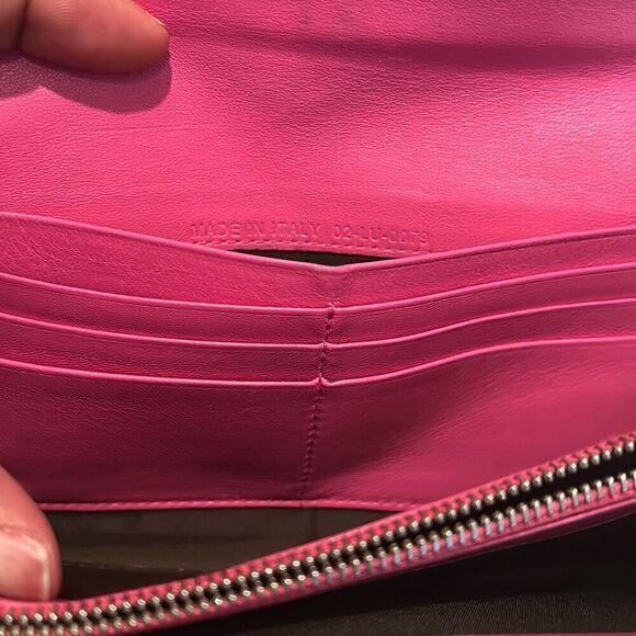 Dior Women's Ultimate Continental Long Wallet Red Patent Logo Embossed Trendy - Picture 10 of 15